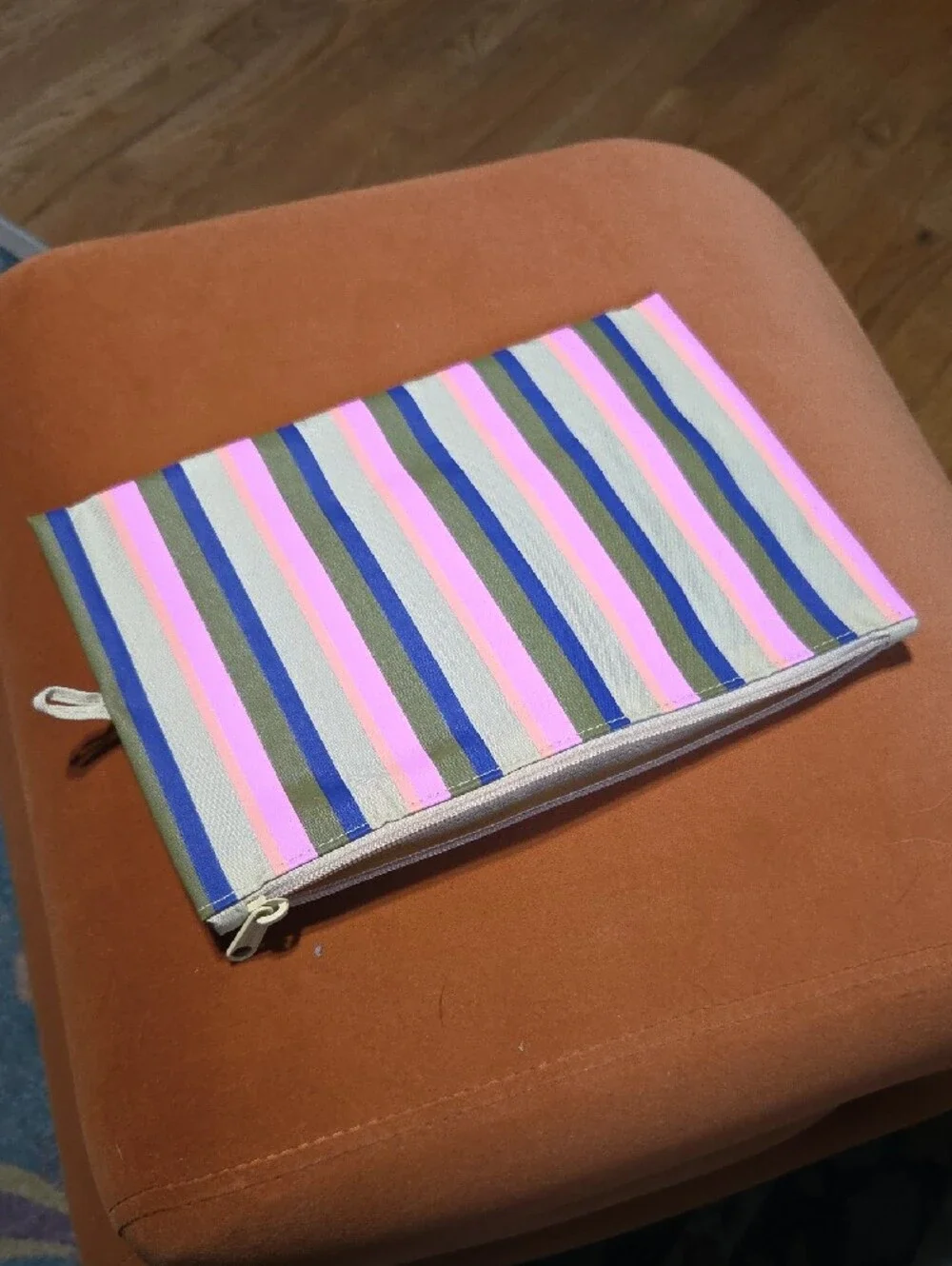 BAGGU Large Flat Pouch - Candy Shop Stripes